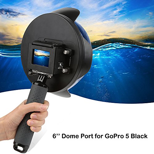 D&F 6'' Underwater Dome Port Waterproof Housing Case Floating Pole for GoPro HERO (2018)/HERO 7 Black /HERO 6/HERO 5 with Dome Lens Diving Photography - Thumbnail 2