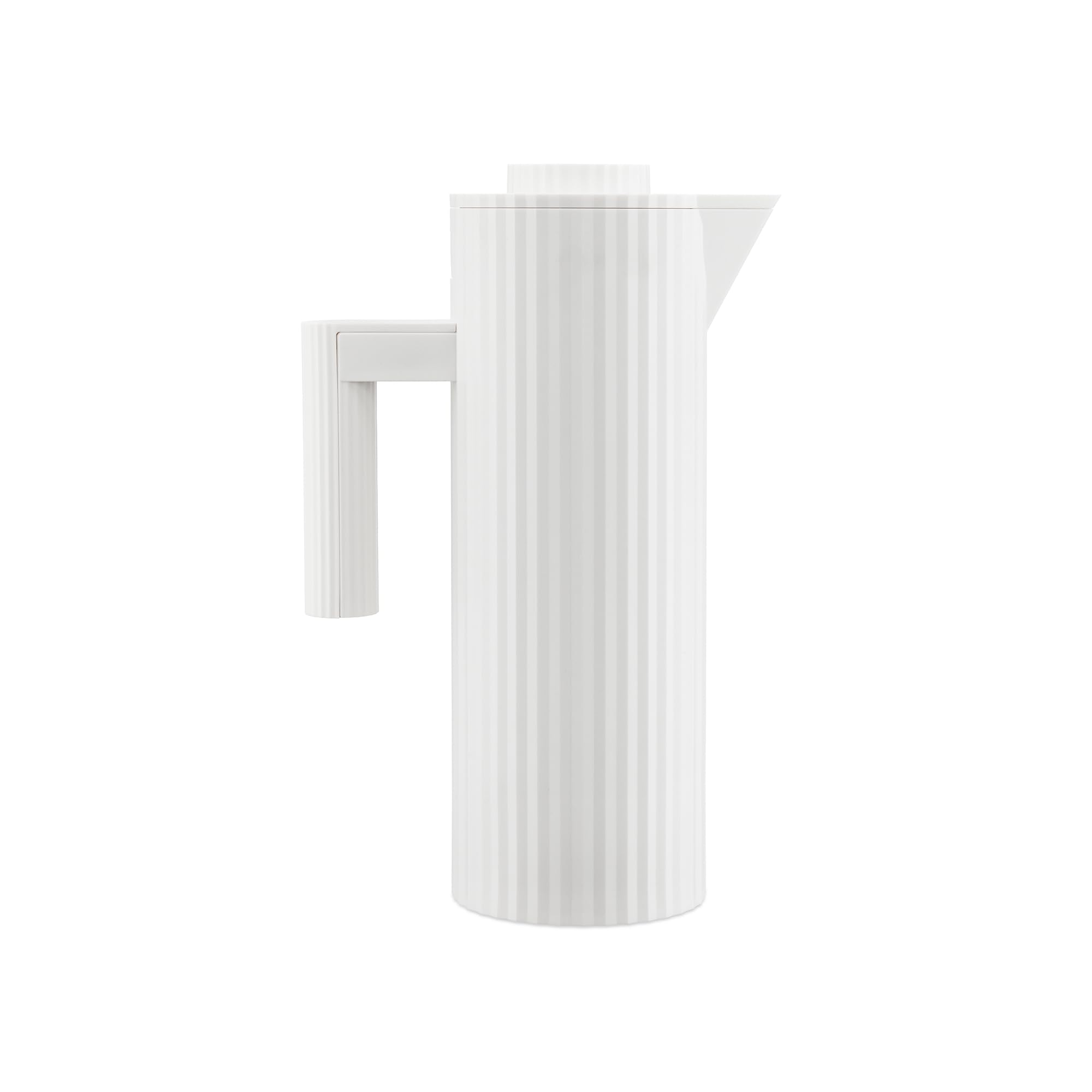 Alessi Plissé MDL12 W - Design Thermo Insulated Jug in Thermoplastic Resin with Double Wall Thermal Glass Inside, 100 cl, White
