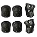 MAXZOLA Kids Protective Pads Knee Pads Elbow Pads Wrist Guards 3 In 1 Protective Gear Set (Black)