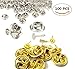 Fireboomoon 100 Pack Tie Tacks Blank Pins With Clutch Back, Comfort Fit Butterfly Clutch Metal Pin Backs Replacement Blank Pins,Tie Tack,Tie Tack Blanks,Butterfly Clutch Pin Backs (Silver, Gold)