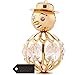 Matashi 24K Gold Plated Snowman Christmas Tree Hanging Ornament Tabletop Showpiece Gift for Christmas Valentine's Day Birthday Weddings Anniversary Home Decor Housewarming Present