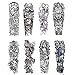 Adecco LLC 8 Sheets Full Arm Temporary Tattoos, Extra Large Fake Tattoos For Men and Women, Waterproof Body Art Stickers 19