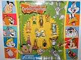 Hanna Barbera / Loony Tunes Classic Cartoon Charater Mini Figure Vending Toy Set of 10 with Tom and Jerry, Scooby-Doo, Fred Flintstone, Yogi Bear, Bugs Bunny Etc with Bonus Looney Tunes Cookie Cutter!