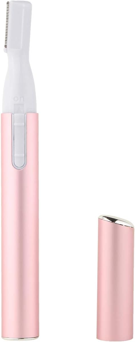 Fatom Electric Eyebrow Razor Painless Eyebroe Hair Removal for Women (Pink And White)