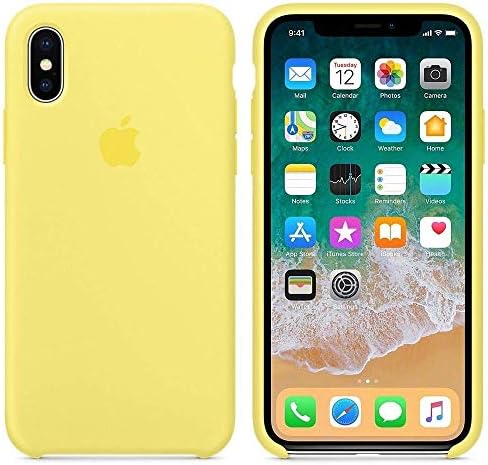 iPhone iPhone XR Liquid Silicone Case Fits iPhone XR (6.1 inch), Gel Rubber Protection Shockproof Cover Case with Soft Microfiber Cloth Lining Cushion (Mellow Yellow)