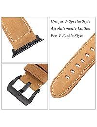 CHIMAERA Compatible para correas de reloj de Apple de 42 mm, correa de reloj vintage, acero Reemplazo de hebilla de pre V para iWatch Series 3 2 1 Edición deportiva