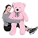 MaoGoLan 47 Inches Adorable Plush Teddy Bear Stuffed Animals Pink Soft Big Teddy Bears for Girlfriend Children