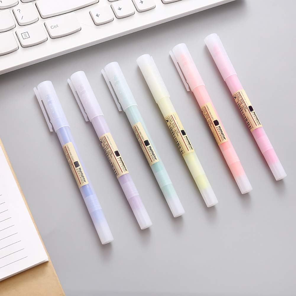 Mosichi 5Pcs Highlighter Marker Drawing Pen Students School Supplies Office Stationery - Random Color