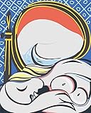 Dorara DIY Oil Painting Paint By Number Hand Paintworks 16×20 Inches Picasso Sleeping Lady