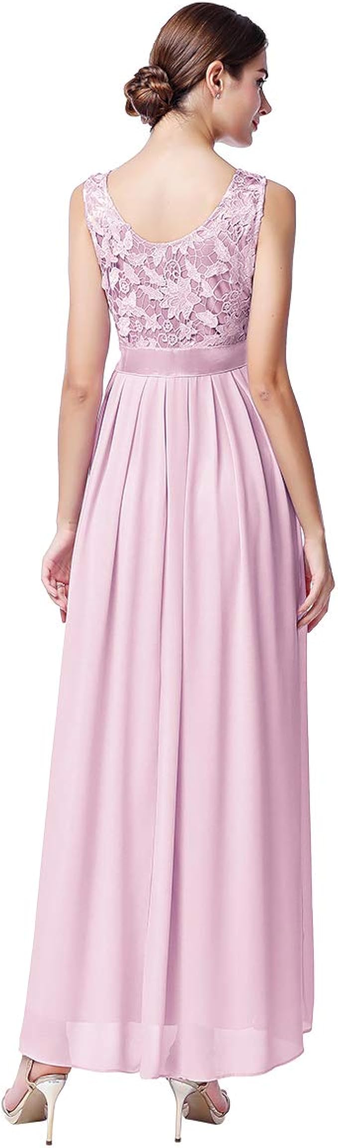 Kleid Oben Spitze Unten Chiffon