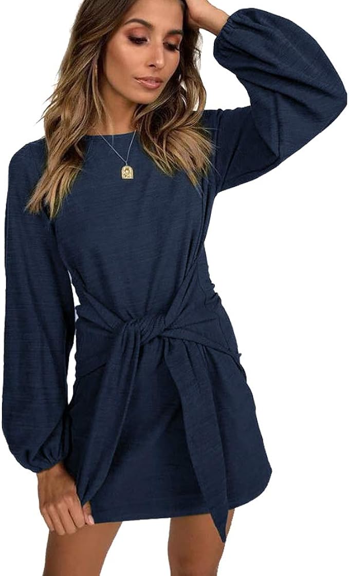 tie front jumper dress