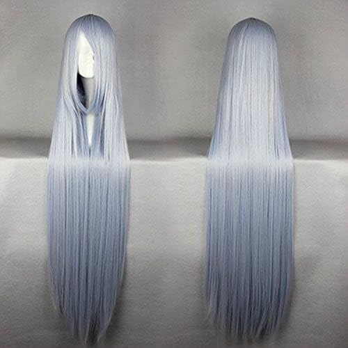 SMILE 120cm Long Purple straight Rozen Maiden-Mercury Lampe/Suigintou Cosplay Costume Wig