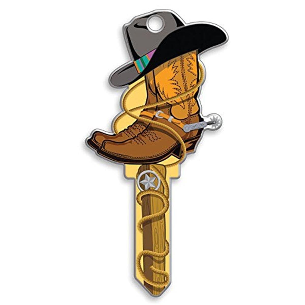 Lucky Line Key Shapes, Cowboy, House Key Blank, KW1/11, 1 Key (B132K)