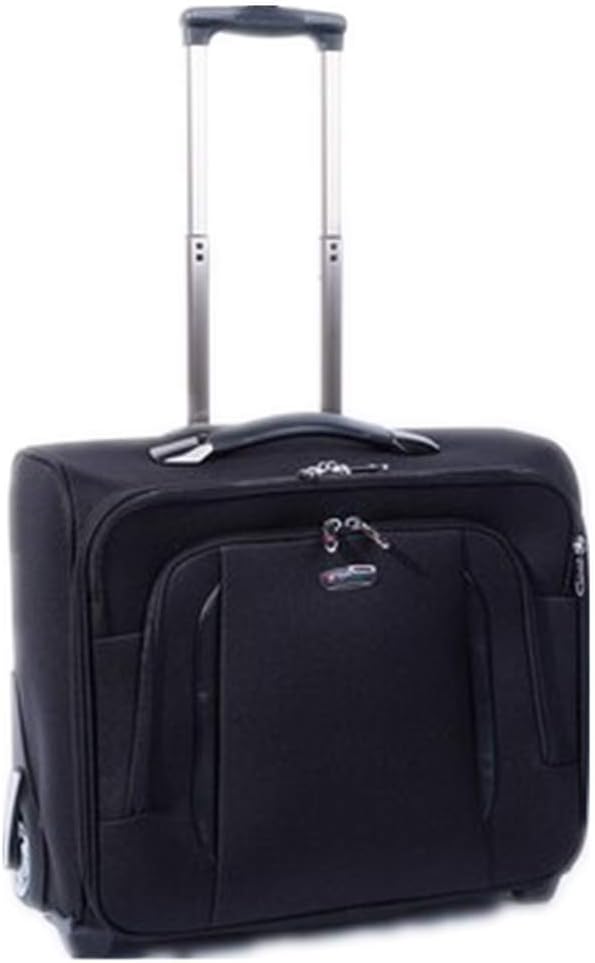 clicktostyle17" Black 2 Wheels Business Hand Luggage Trolley Cabin Travel Laptop Bag 4113