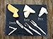 +Hot+ Gourmet 16 x 12 Inch Slate Cheese Board Set w/ 3 Forged Stainless Steel Cheese Knives & Soap Stone Chalk Premium Slate Cheese Tray and Cheese Platter