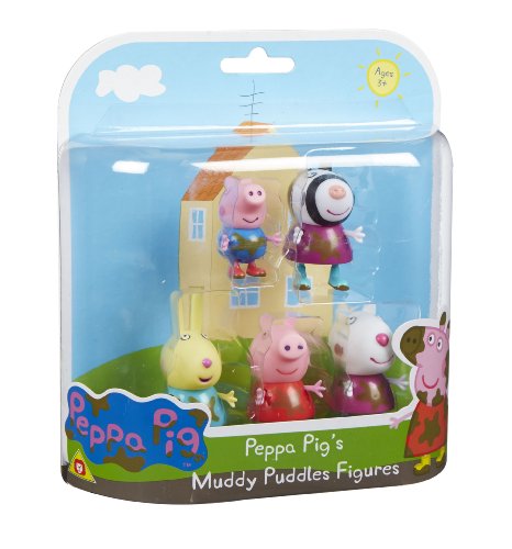 Peppa Pig's Muddy Puddles Figures, 5 Figures In Box