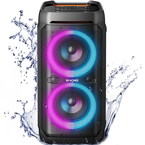W-KING 100W Bluetooth Speakers IPX6 Waterproof Portable Loud Speaker  with Deep Bass/110dB Huge Sound/DSP