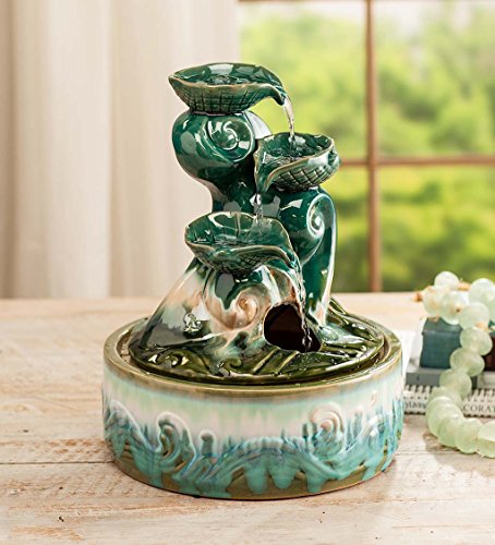 Wind & Weather Ceramic Seashell Indoor Fountain - 11.25 L x 11.25 W x 15.25 H