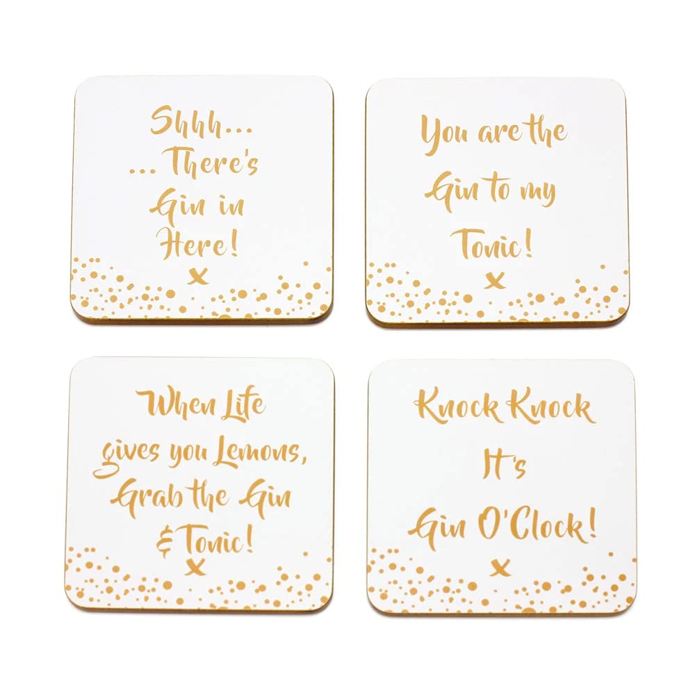 The Leonardo Collection Gold Edition Set of 4 Gin Coasters