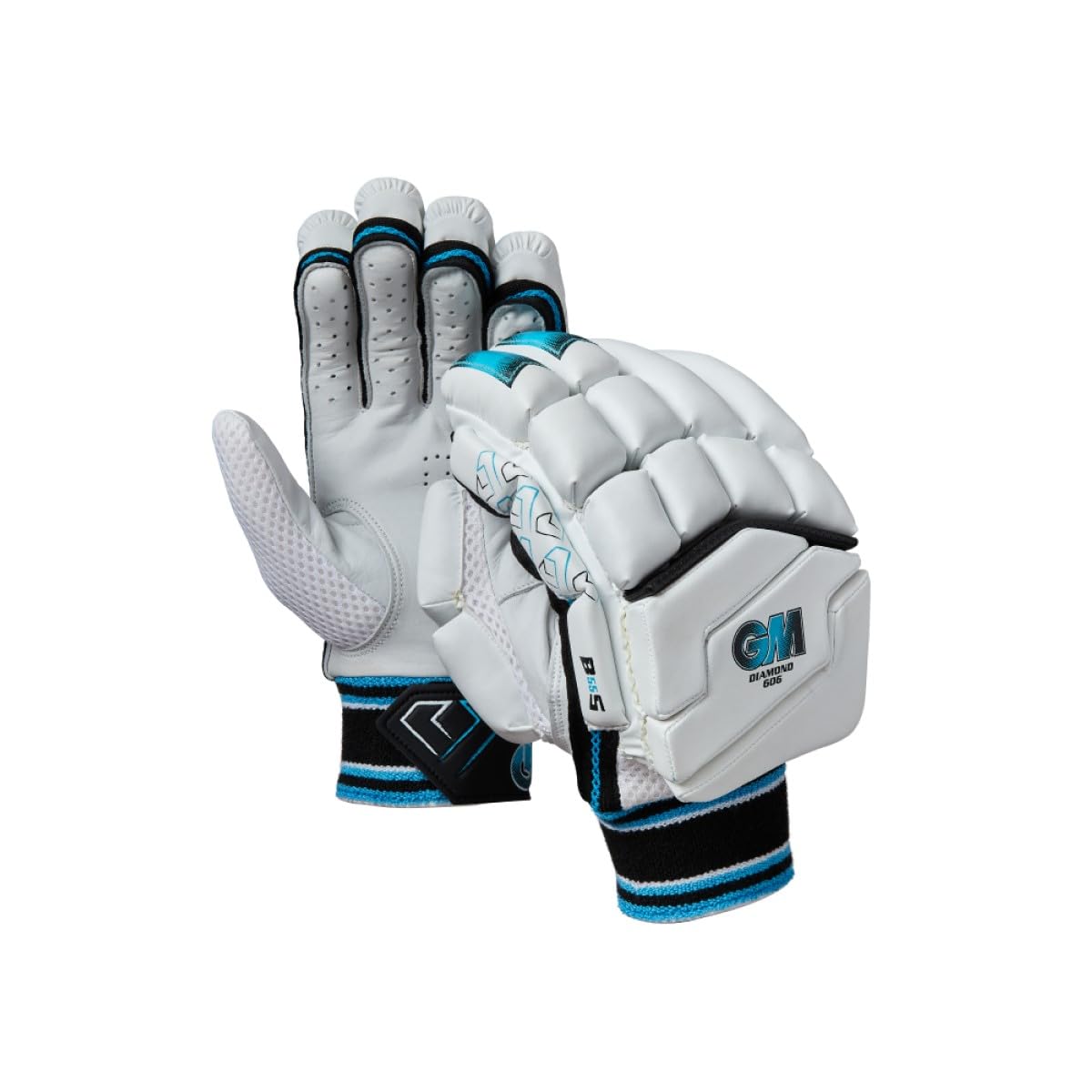 Gunn & Moore GM | Cricket Batting Gloves | Diamond 606 | Ben Stokes Endorsed | Calf Leather Palm | Junior Left Handed | Approx Weight per Pair 450 g