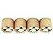 Surfing Electric Guitar Bass Volume Tone Control Dome Knobs Gold Pack of 4