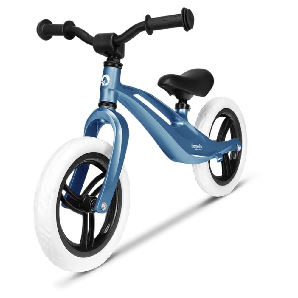 lionelo 12'' Balance Bike BART for kids 2 Years old, Up to 30kg, Lightweight, Adjustable Seat & Handlebar, 12 inch wheels with EVA Foam Tires, Training Bicycle No Pedal, for Boys & Girls