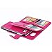 Galaxy S7 Case, S7 Case, TabPow 9 Card Slot Series - Wallet Folio PU Leather Case Cover With Detachable Magnetic Hard Case For Samsung Galaxy S7, Pink
