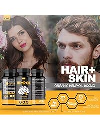 Hemp Oil Capsules 1000MG - Premium Organic Capsules Reduce Pain, Anxiety, and Stress (60...