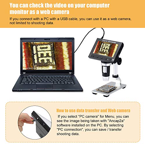 LCD Digital Microscope, Leanking 4.3 inch 50X-1000X Magnification 720P Microscope Camera