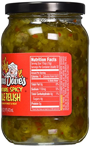 Famous Dave's Signature Spicy Pickle Relish 16oz Glass Jar (Pack of 3) - Thumbnail 2