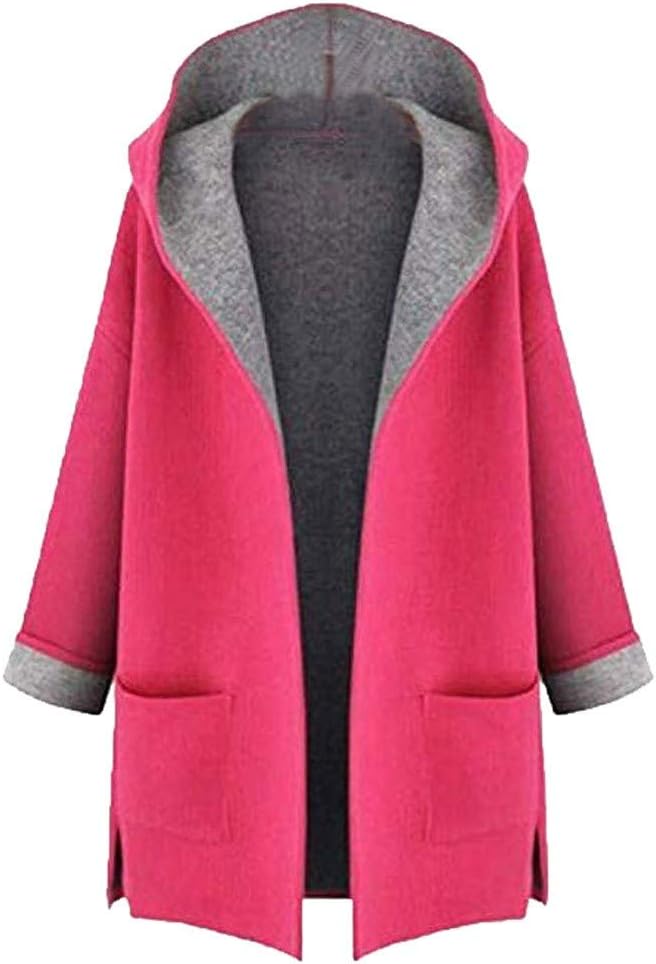 COPPEN Women Coat Jacket Medium Long Large Size Loose Front Open Coats
