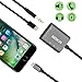 MOKiN Lightning to 3.5 mm Headphone Jack Adapter [Apple MFi Certified] for iPhone X/iPhone 8/iPhone 7 Audio and Charge Splitter Adapter Aluminum(Gray)
