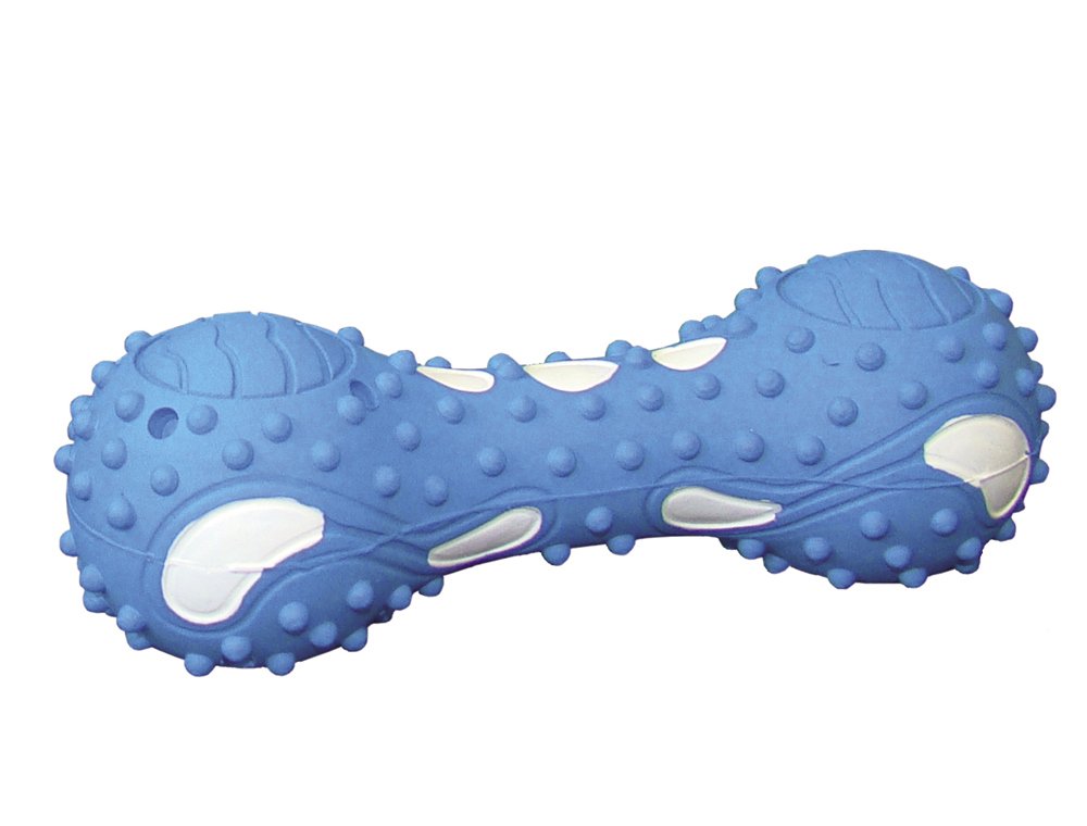 Nobbys Cooling Rubber Dumbbell Dog Toy, Small/13 cm