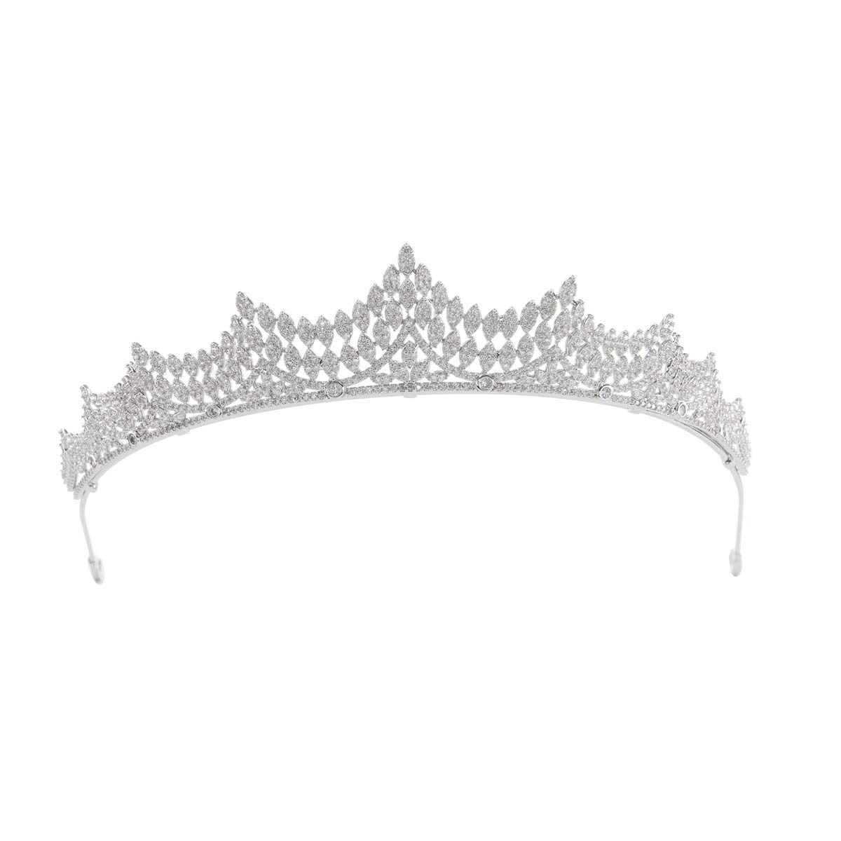 Crystal Cubic CZ Wedding Bridal Tiara Crown Women Hair Accessories Jewelry CH10039