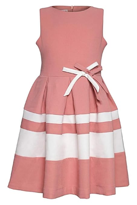 La-V Festliches Kleid gestreift mit Schleifen
