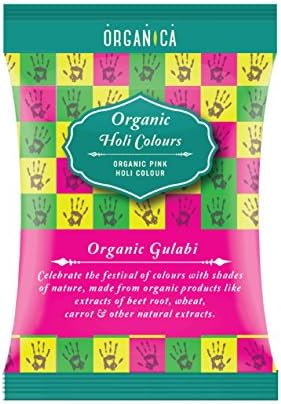 Organica 100% Natural Anti-Allergic Skin Safe Herbal Pink Holy Party Colour Pack