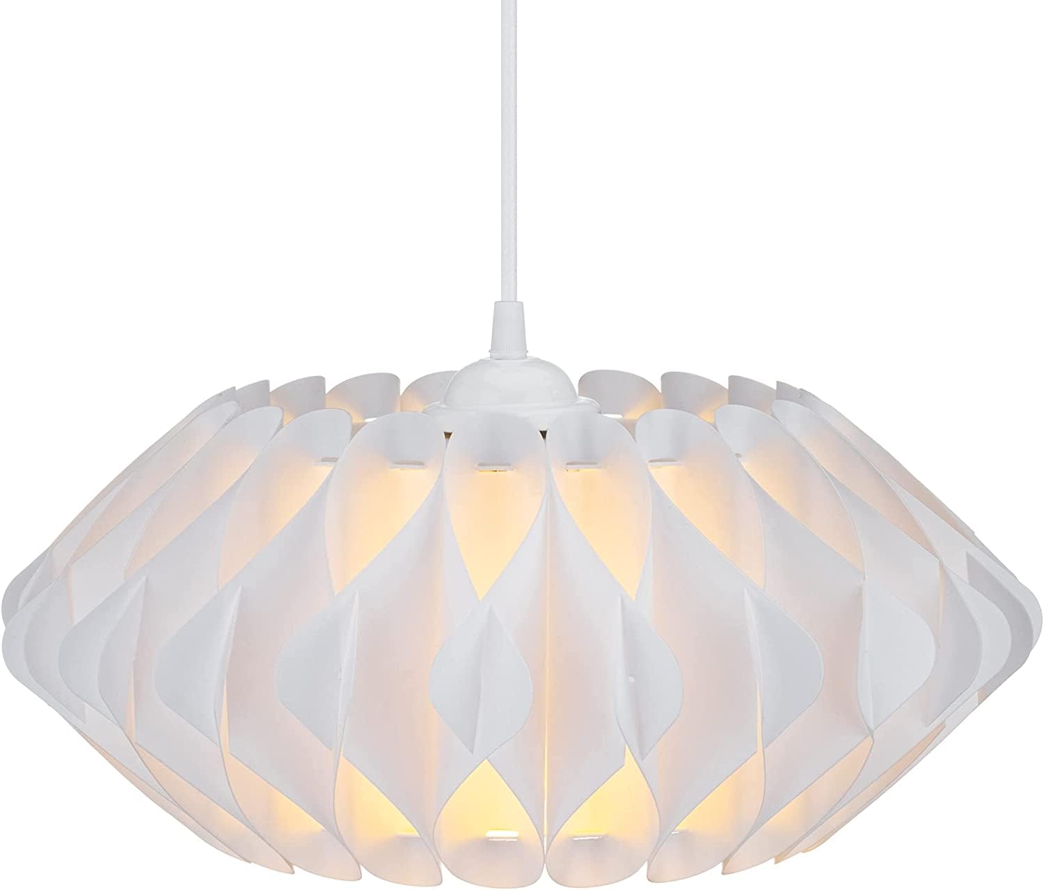 Alvia Puzzle Lampshade - 25cm Diameter DIY Ceiling Light Lamp Shade - Pleated Ribbon Design