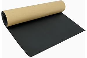 IVWNNN Sponge Neoprene with Adhesive Foam Rubber Sheet 1/8” Thick X 12” Wide X 24” Long Cut to Multiple Dimensions for DIY, Gaskets, Crafts, Cosplay Soundproof Weatherproof Padding Neoprene Fabric