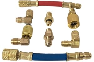 VICASKY 8pcs Car Air Conditioner Adapter Hose Converting Joint Quick Remover Installer for Recharge