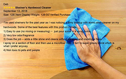 Sheiner's Wood Floor Care Spray, Professional Grade, Super Formula for Deep Cleaning of Hardwood, Laminate Flooring, and Furniture, pH Neutral and Non Toxic, 32 Oz