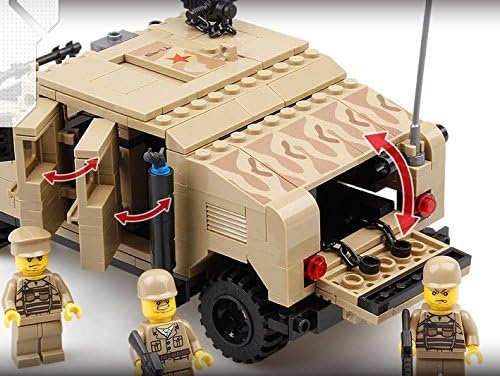 Amazon アメリカ軍 ミリタリー Hmmww ハンビー 機関銃 レゴカスタムキット 説明書 カスタムフィグ3体付属 並行輸入品 ブロック おもちゃ
