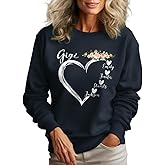 LIISE Custom Nickname Heart Floral Design with Kid's Names Sweatshirt, Gifts for Grandma, Mom on Christmas, Mother's Day