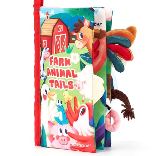 hahaland Baby Book Toys Babies 0 3 6 Months, Soft Fabric Book for Babies 6-12 Months, Animals Soft Sensory Activity Book for Newborn Babies