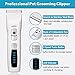 cyrico Dog Clippers Professional Heavy Duty Dog Grooming Clippers Pet Trimmers Clippers for Dogs Cats with Intelligent LCD Reminder