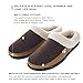 VONMAY Men's Slippers Fuzzy House Shoes Memory Foam Slip On Clog Plush Wool Fleece Indoor Outdoor Size 13-14 Coffee/Light Brown