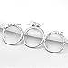 Newshe Jewellery Engagement Sets AAAAA Cz Wedding Rings for Women 925 Sterling Silver 3pcs Round White Size 4-13