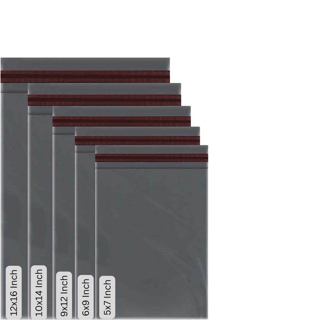 ezkart | Strong Grey Mailing Bags – Waterproof Plastic Packaging, Postage & Parcel Bags for Shipping, Delivery, Mail | Multiple Sizes | Durable Poly Envelopes for Secure Transit