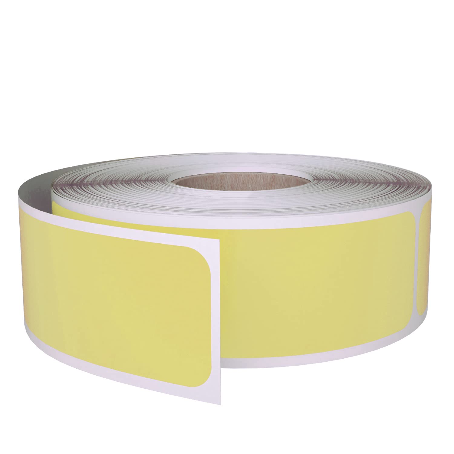 Royal Green Rectangular Color-Coding Labels 3x1 (75mm x 25mm) Pastel Yellow Sticker Rolls - 250 Pack