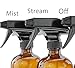 8oz Amber Glass Boston Round Spray Bottles (2 Pack); w/Heavy Duty Mist & Stream Sprayers Perfect for Essential Oil Blends
