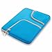 Steklo Laptop Sleeve 13 inch Neoprene MacBook Sleeve Case - Perfect MacBook Sleeve Cover with Pockets for MacBook Pro 13 inch Sleeve and MacBook Air 13.3 inch Sleeve, Laptop Bag 13 inch - AQUA BLUE